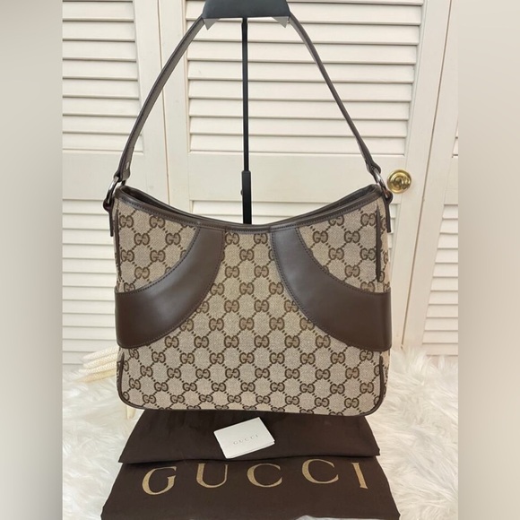 GUCCI GG Canvas & Leather Shoulder Bag โ EUC โจ๐ - Picture 3 of 13
